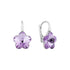 Sudraba auskari "Saules Ziediņš II (Violet)" ar Swarovski™ kristāliem